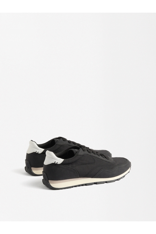 Sneakers negri casual cu talpă groasă