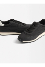 Sneakers negri casual cu talpă groasă