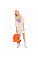 Rochie-hanorac neagră casual cu glugă și buzunare