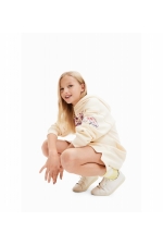 Rochie-hanorac neagră casual cu glugă și buzunare