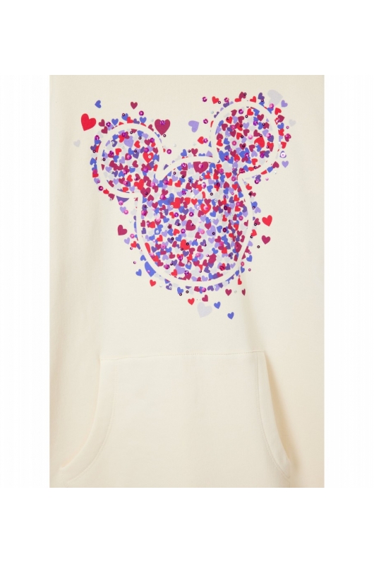Rochie-hanorac neagră casual cu glugă și buzunare