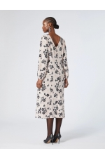 Rochie midi din mătase cu print floral