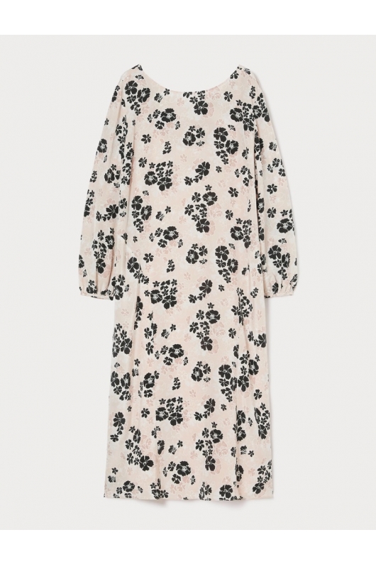 Rochie midi din mătase cu print floral