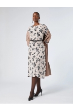 Rochie midi din mătase cu print floral