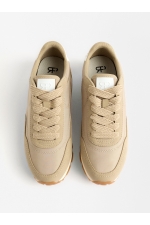 Sneakers casual bej cu talpă groasă