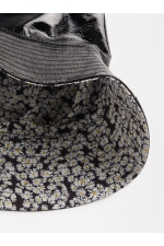 Pălărie bucket reversibilă alb-negru