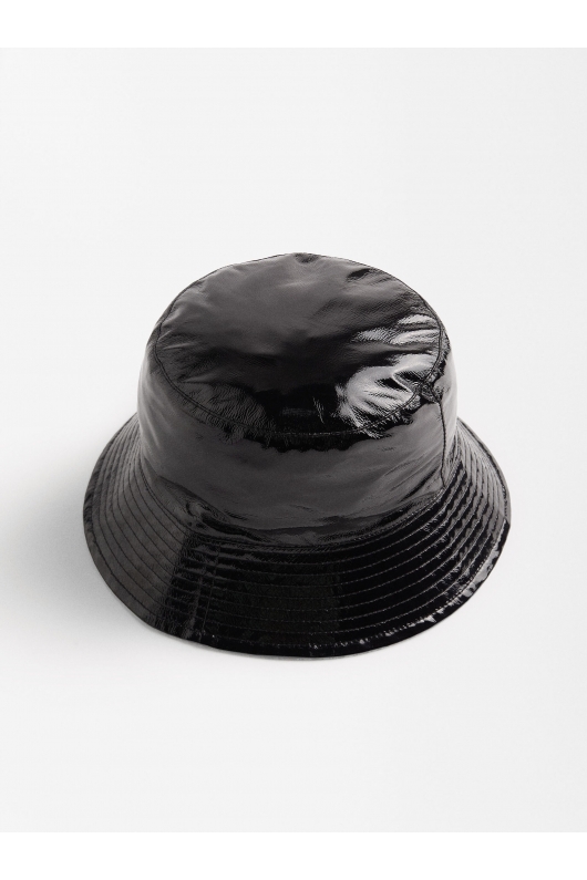 Pălărie bucket reversibilă alb-negru