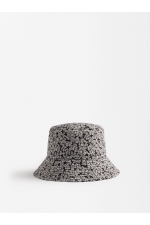 Pălărie bucket reversibilă alb-negru