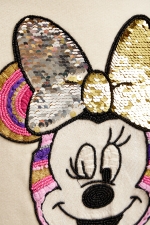 Hanorac negru oversize cu broderie Minnie Mouse