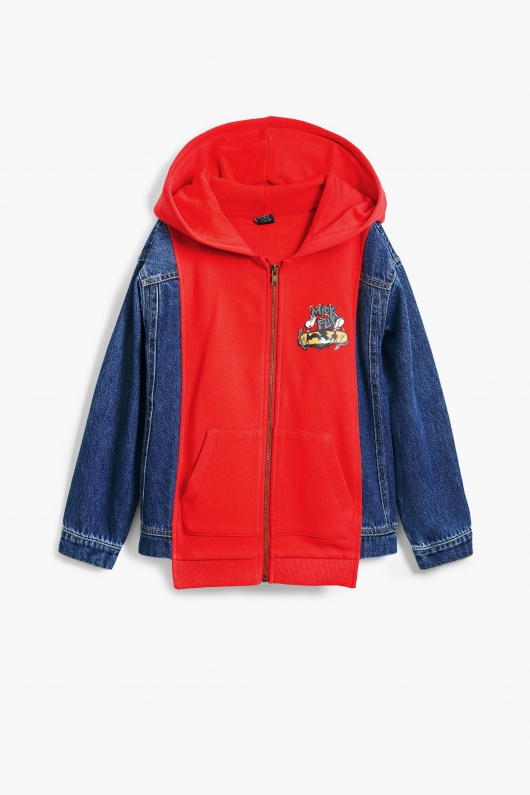 Hanorac negru oversize cu glugă