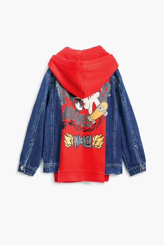Hanorac negru oversize cu glugă