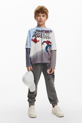 Bluză roșie casual cu imprimeu Spiderman