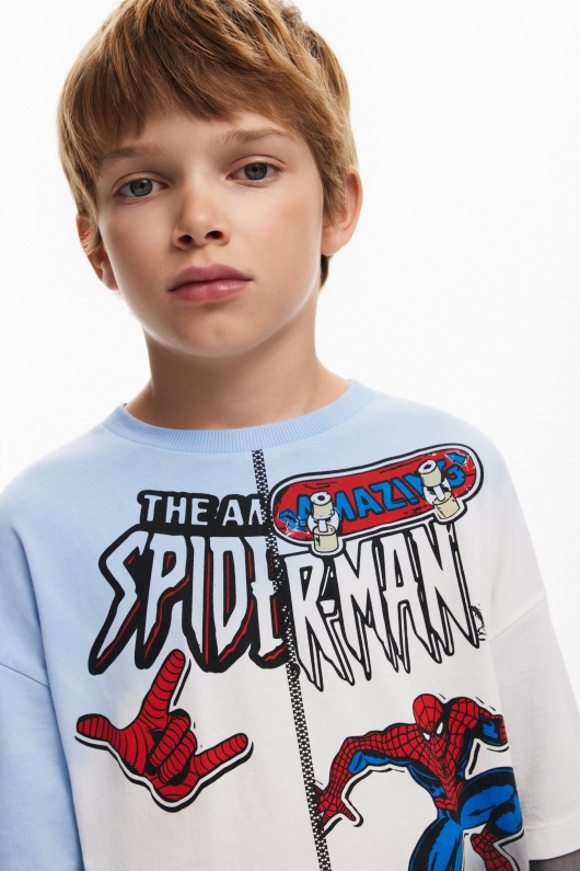 Bluză roșie casual cu imprimeu Spiderman