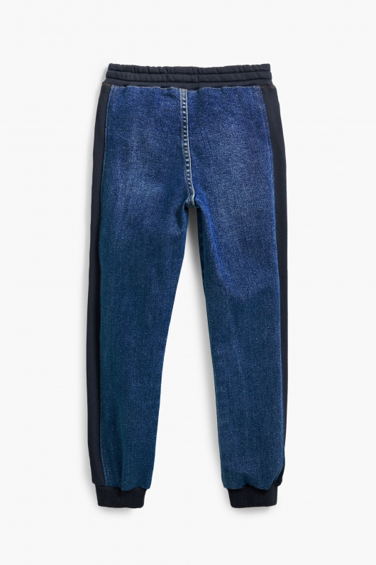 Pantaloni jogger din denim albastru casual