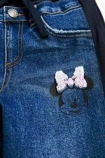 Pantaloni jogger din denim albastru casual
