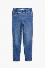 Colanți denim albaștri cu talie înaltă
