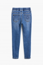 Colanți denim albaștri cu talie înaltă