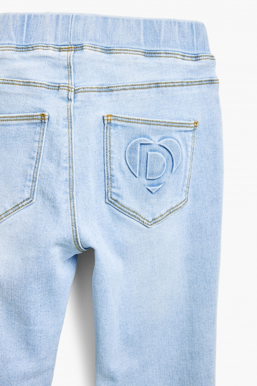 Colanți denim albaștri cu talie înaltă