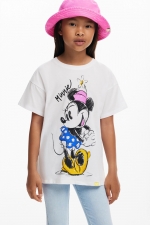 Tricou alb copii cu imprimeu Minnie Mouse