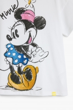 Tricou alb copii cu imprimeu Minnie Mouse