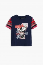 Tricou alb copii cu print Minnie Mouse