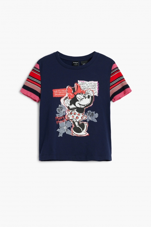 Tricou alb copii cu print Minnie Mouse