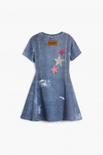 Rochie cu print denim