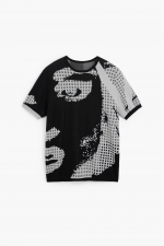 Tricou alb din tricot cu mâneci scurte