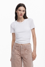 Pantaloni denim balloon cu talie înaltă