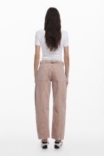 Pantaloni denim balloon cu talie înaltă
