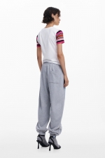 Pantaloni jogger din denim albastru casual
