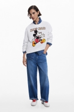 Hanorac negru cu glugă și imprimeu Mickey Mouse™