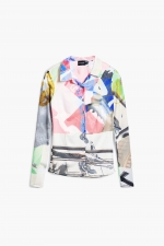 Cămașă casual multicoloră cu mâneci lungi