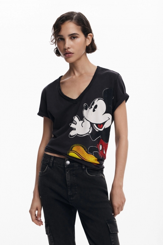 Tricou alb copii cu imprimeu Mickey Mouse