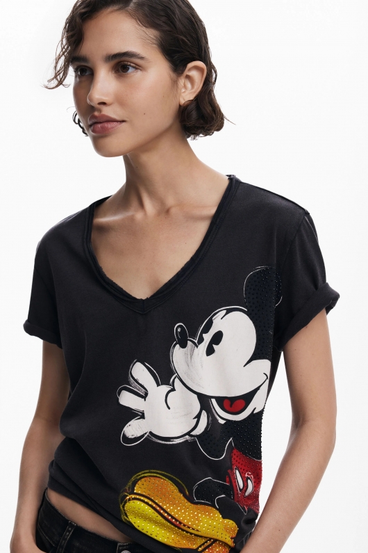 Tricou alb copii cu imprimeu Mickey Mouse