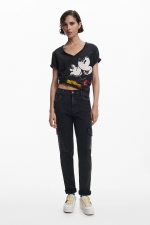 Tricou alb copii cu imprimeu Mickey Mouse