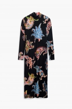 Rochie midi albastră tricot mulată