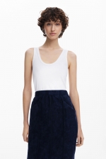 Rochie midi cu doua tipuri de materiale