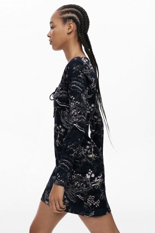 Rochie mini cu print floral