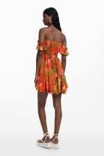 Rochie scurtă de plajă cu imprimeu tropical