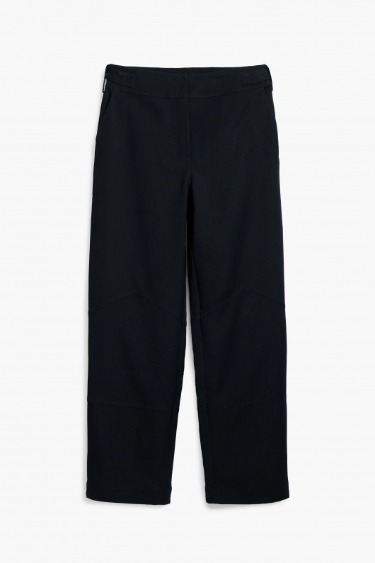 Pantaloni negri utility cu croială dreaptă