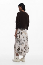 Rochie animal print cu pulover pufos detașabil