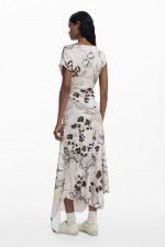 Rochie animal print cu pulover pufos detașabil