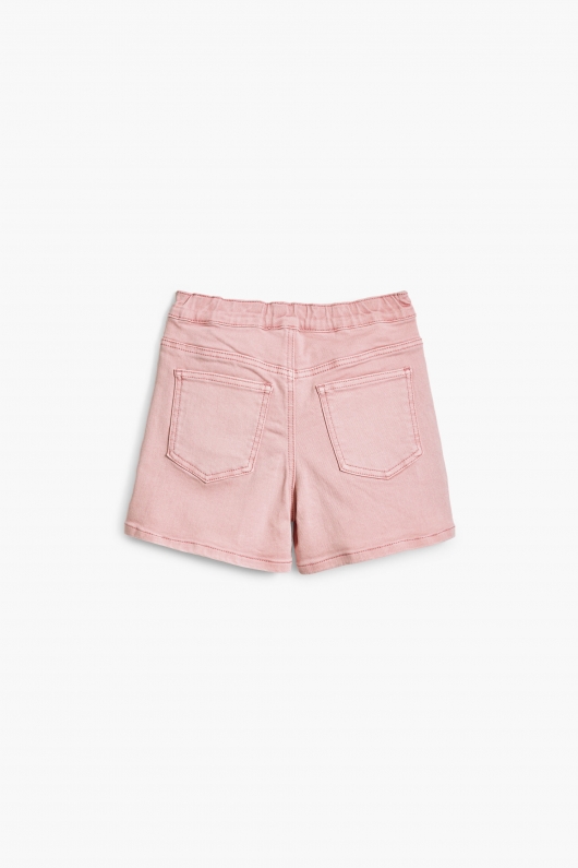 Pantaloni scurți denim albastru cu broderie