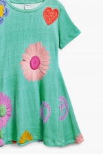 Rochie scurtă casual cu imprimeu floral multicolor