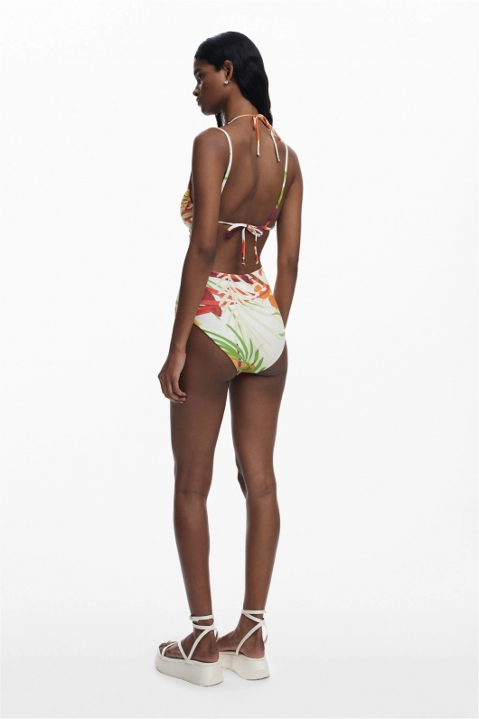 Costum de baie întreg tropical multicolor
