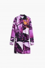 Rochie scurtă mulată cu imprimeu multicolor