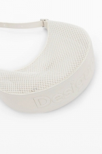 Geantă crossbody crem din material mesh