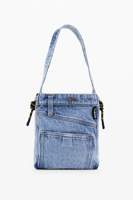 Geantă de umăr denim albastru casual