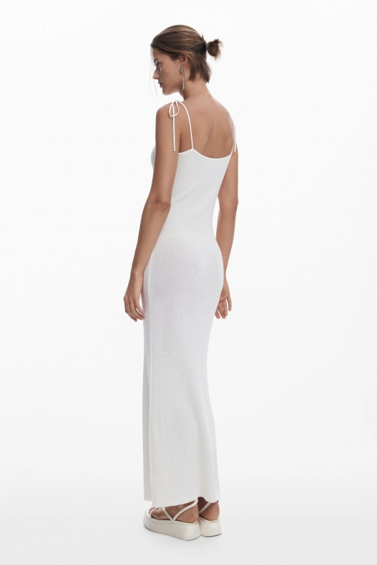 Rochie midi tricot cu pulover detașabil